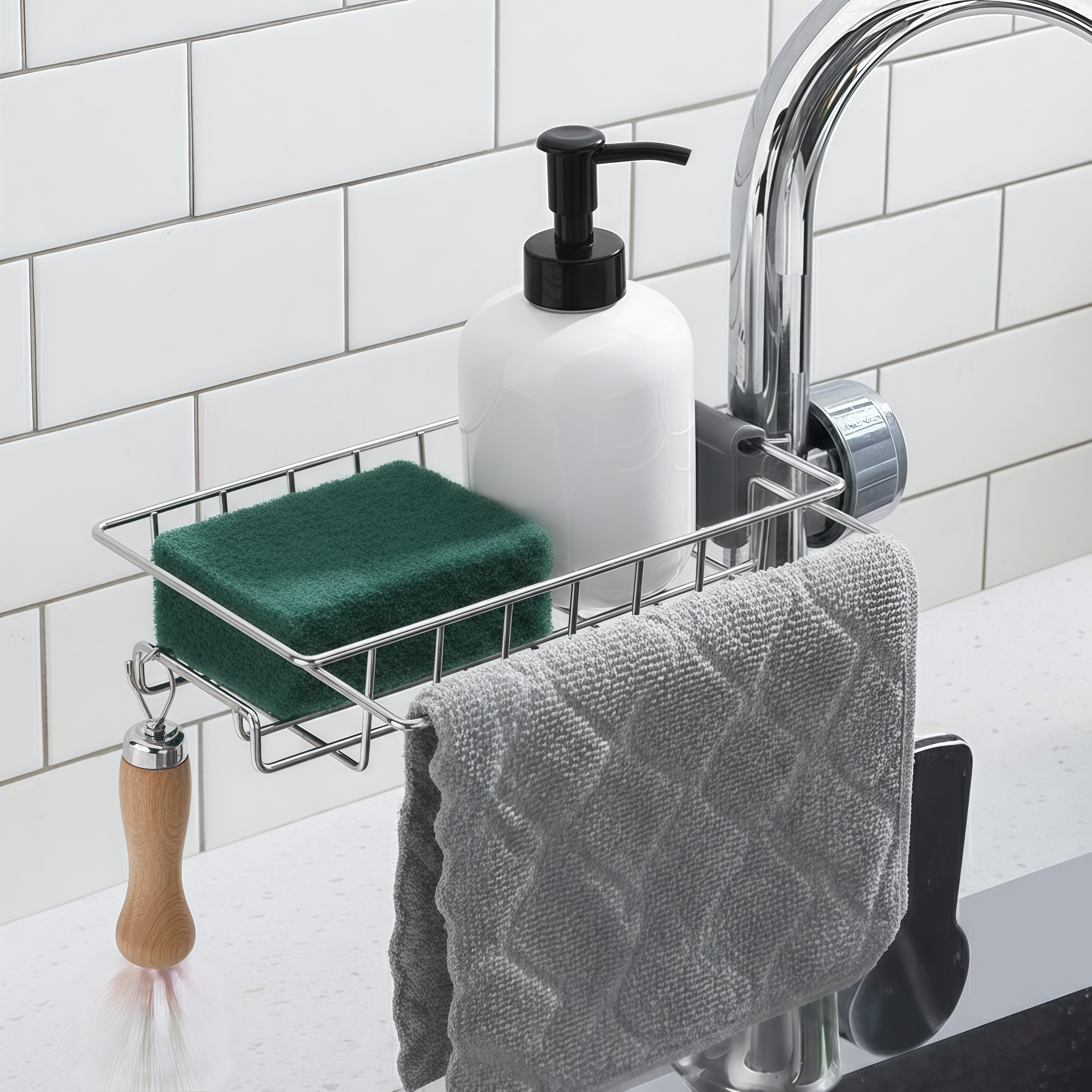 Kitchen Faucet Storage Rack