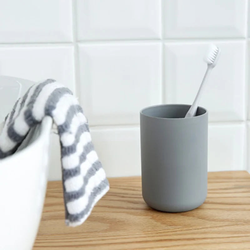 Bathroom Tumblers Plastic Mouthwash Cup Coffee Tea Water Mug Home Travel Simple Solid Color Toothbrush Holder  Drinkware Cup