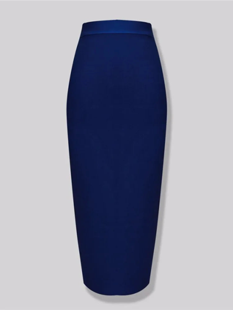 New Fashion 13 ColorsKnee Length Bandage Skirt Women Elastic Summer Pencil Skirts