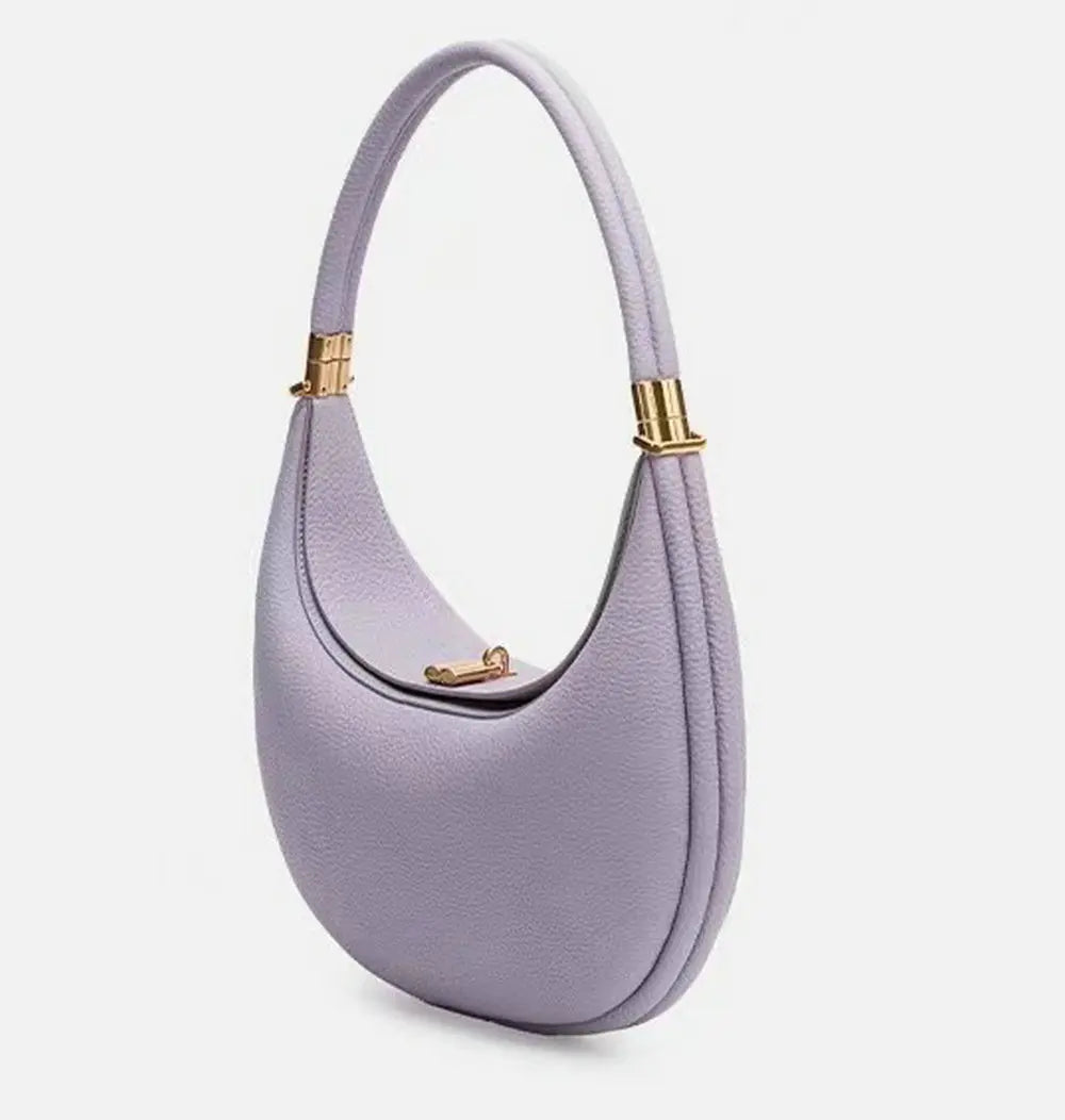 Summer Luna Bag Girls Conversible Flip Moon Tote Shoulder Crossbody Handbag Lady Daily Mini Underarm Bag Purses for Women-Purple