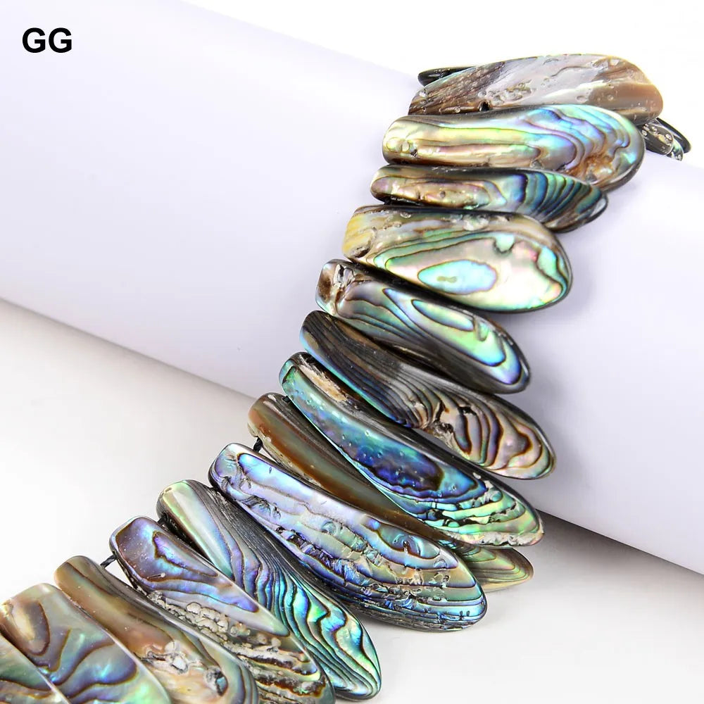 Jewelry  Handmade Natural Green Paua Abalone Shell Sea Shell Necklace For Women