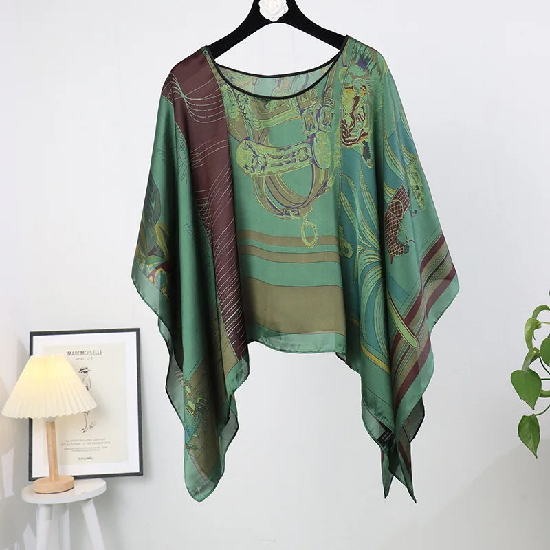 Poncho Pullover Shawl Sun Protection Scarf New Versatile Scarf Paired With Women's Loose Summer Sunscreen Leisure Clothing