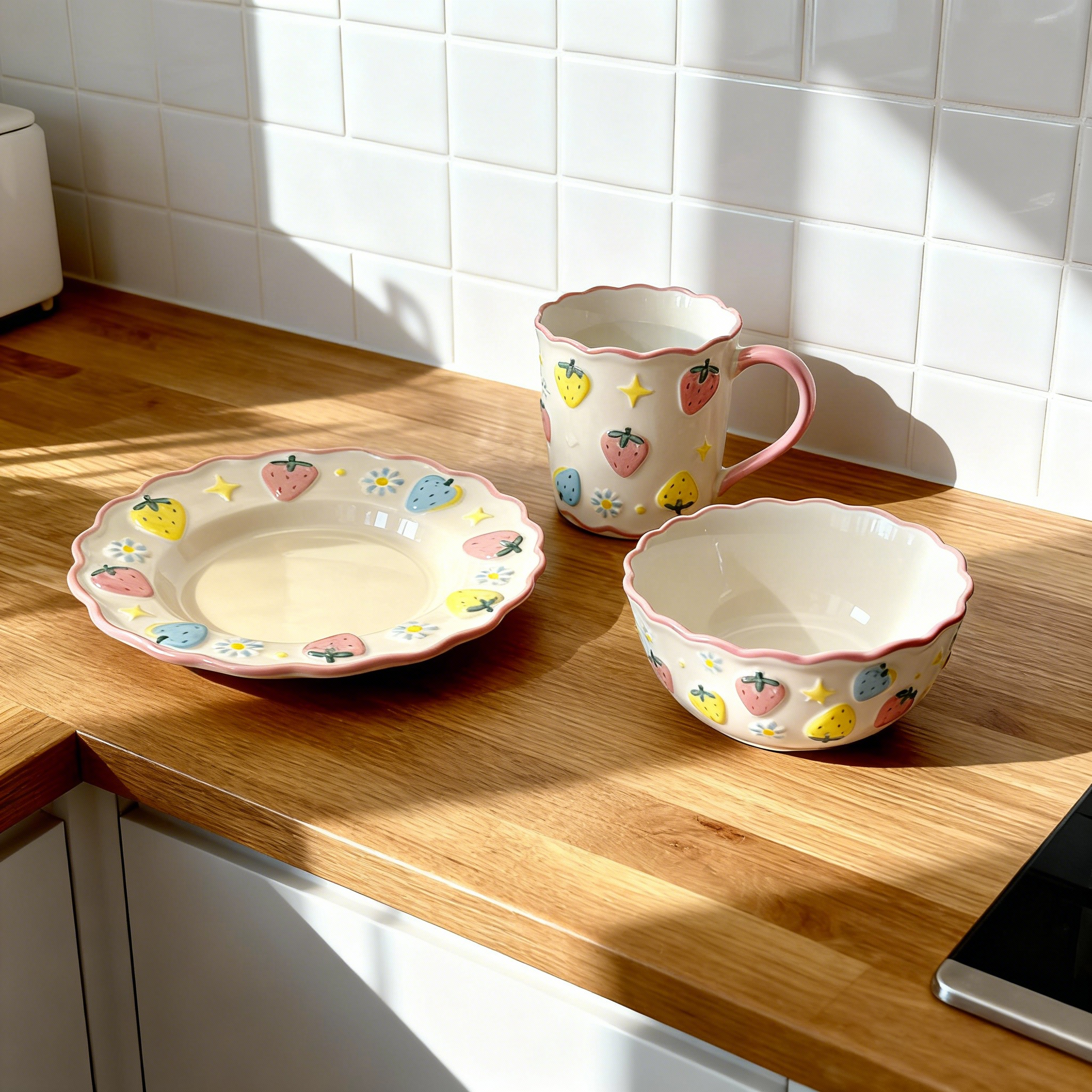 Strawberry Meadow Series – Petal Cereal Bowl