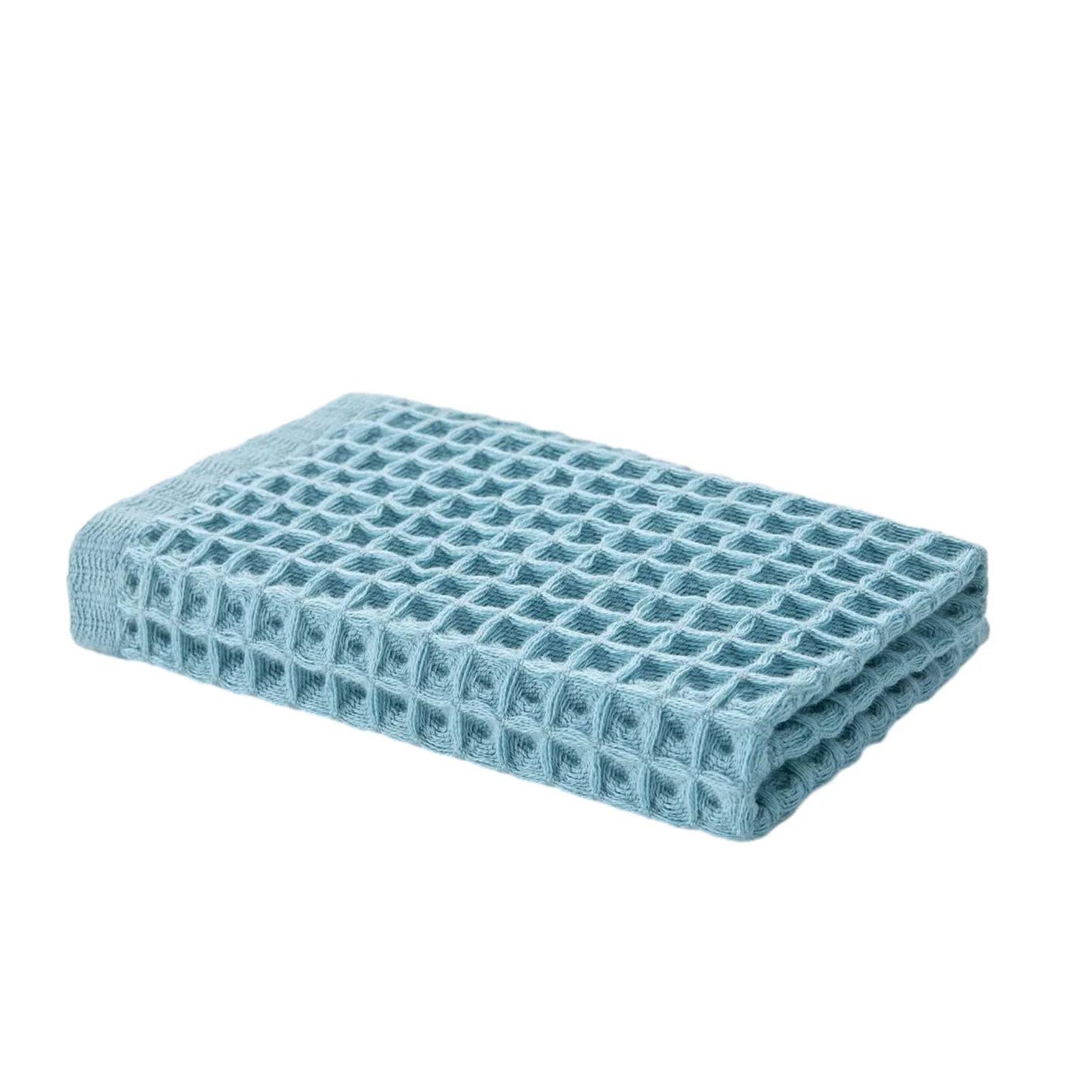 Simple Cotton Waffles Squared Washcloth Comfortable Fast Absorbing Towel For Home Travel For Home Bath Towels For The Body