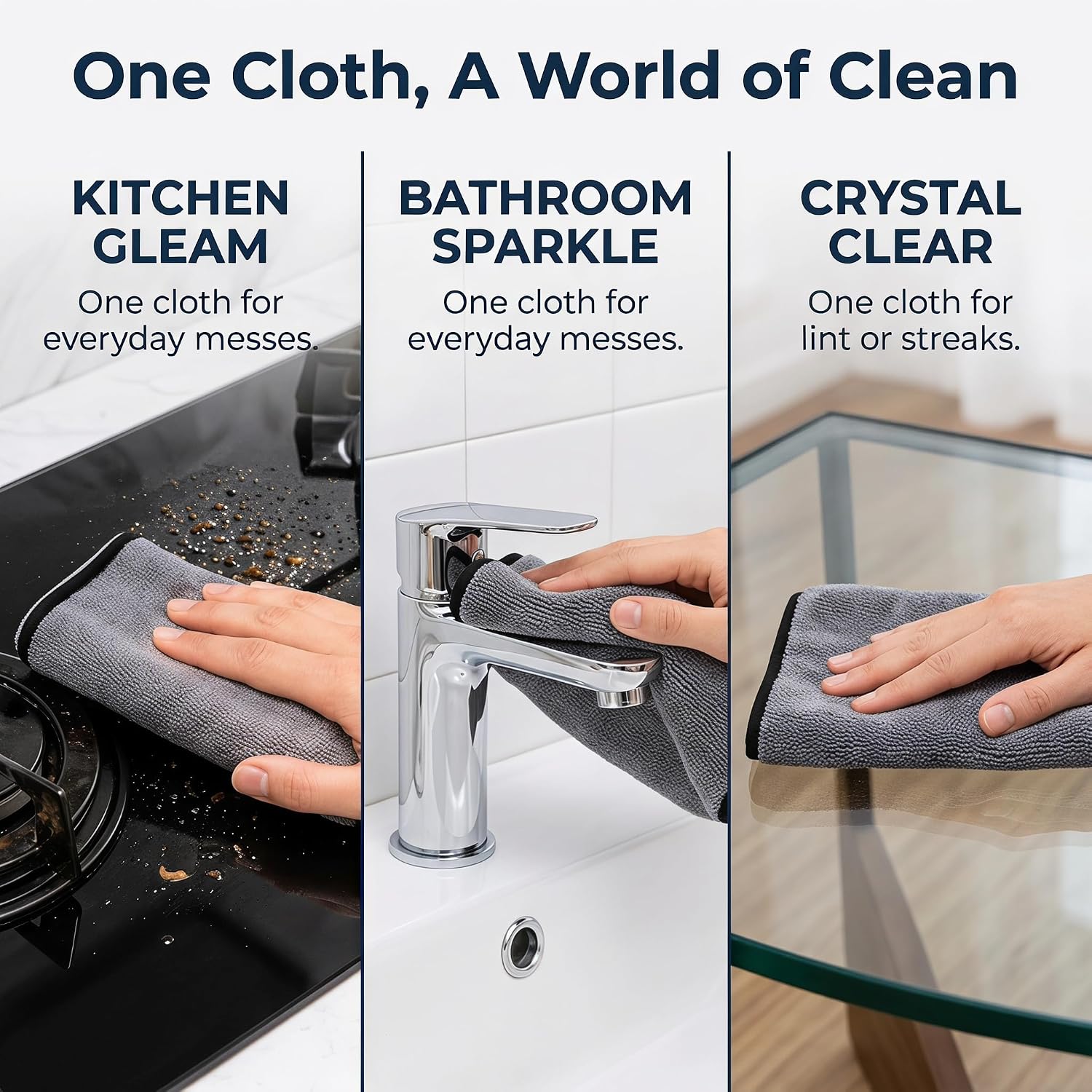 Jeaver Window Cleaning Cloth XXL, Jeaver Microfiber Cleaning Cloth, Jeaver Cloth for Glass and Windows
