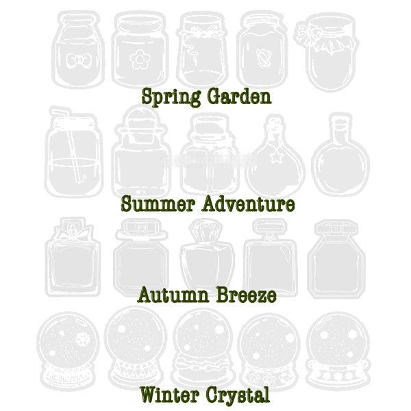 Embossed Flower Clear Bottle DIY Bookmark