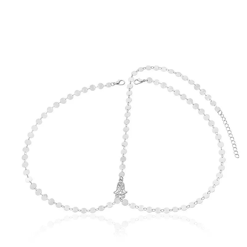 New Fashion Handmade Jewelry Bohemian Style Women's Hair Accessories Wave Chain Pearl Pendant Head Chain Hair Band