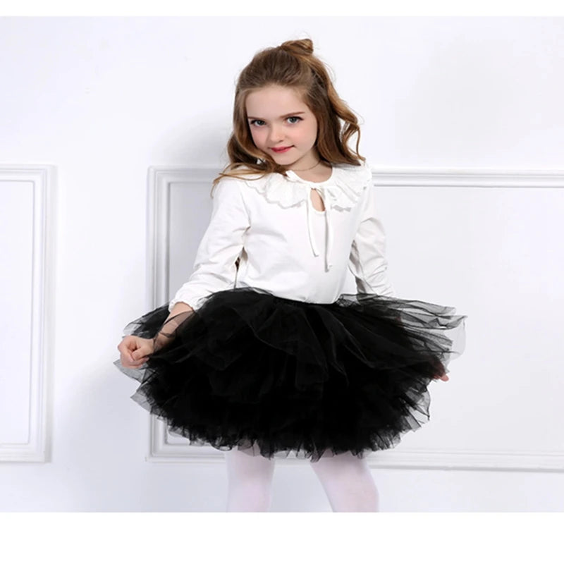 Fashion Girls Tutu Super Fluffy 6 Layers Petticoat Princess Ballet Dance Tutu Skirt Kids Cake Skirt Chritsmas Children Clothes