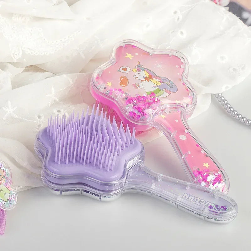 Mermaid Children Hair Comb Brush Cartoon Massager Comb High Quality Anti-detangle Comb Children's Cute Hairdressing Smooth Comb