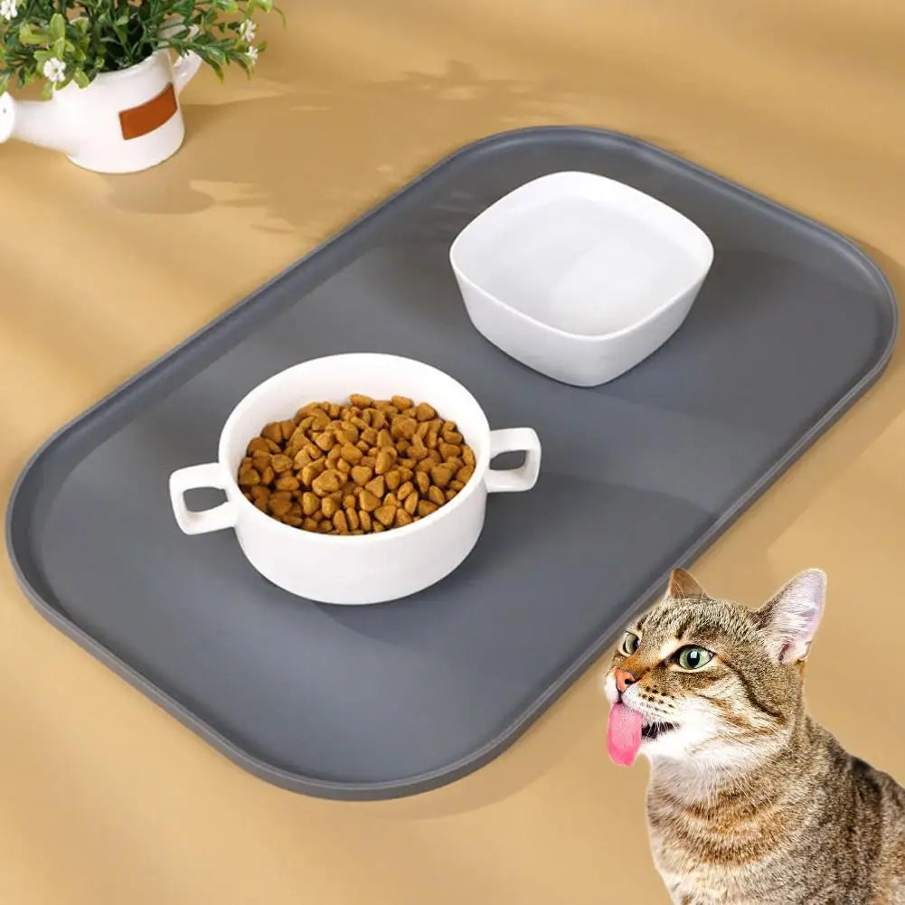 Pet Silicone Food Mat Placemat Waterproof Prevent Spills Dog Feeding Mat Feeding Mats Bowl Pad Cushion