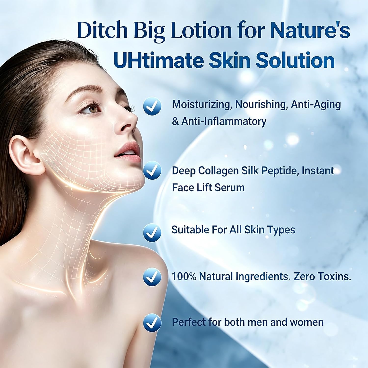 Olavita Tri-Lift Peptide Complex Cream, 2026 New Advanced Anti-Aging & Firming Body Cream for Reduces Wrinkles, Moisturizing & Pore Minimizer, Natural Anti-Wrinkle Serum for All Skin Types