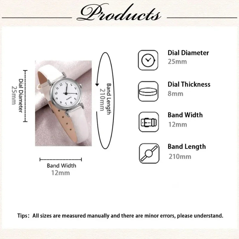 Simple Women Watches Small Dial Quartz Wristwatches Popular Girls Watches Reloj Round Leather Clock Gift Часы Женские Наручные