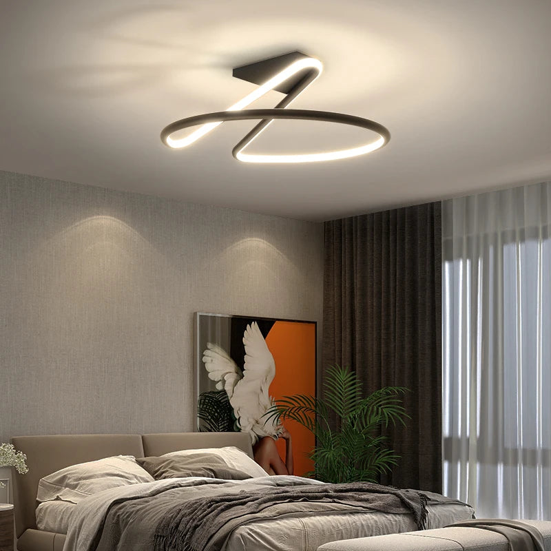 Ceiling light simple modern bedroom atmosphere duplex villa hall Nordic lamps minimalist living room lamp room ceiling lights