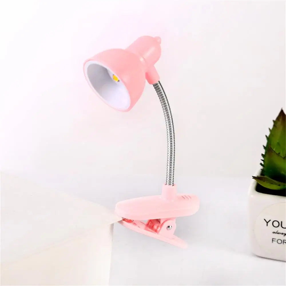 Cute Mini Lamp to Read Book Eye Protection Rotatable Reading Lamp with Clamp Reading Lights for Books Desk Table Bedroom