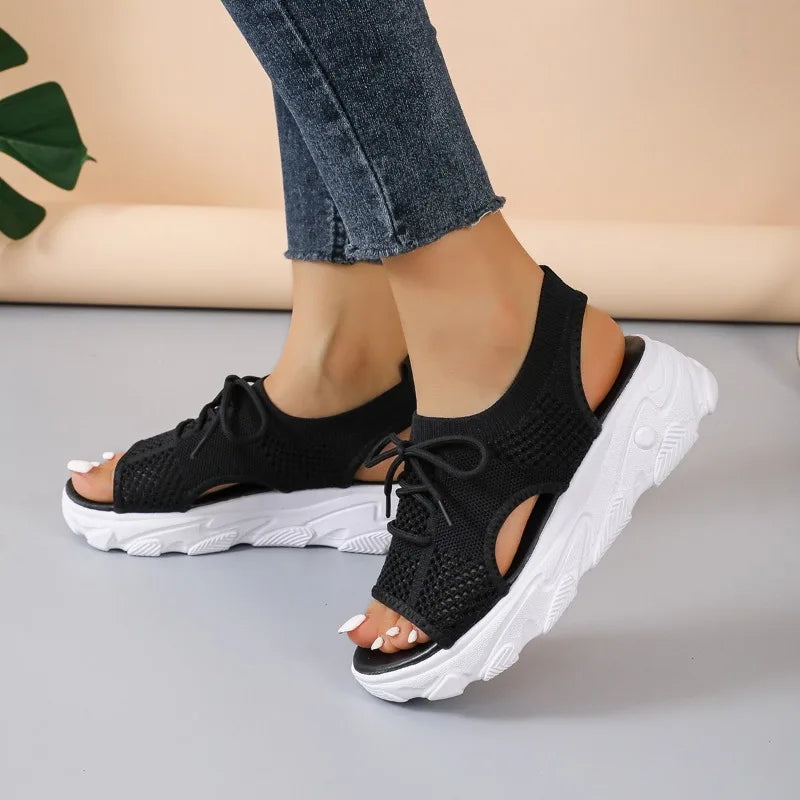 Large Size Sports Sandals Women 2024 Casual Platform Shoes Thick-Soled Sandalias Open Toe Beach Shoes for Women Zapatos Mujer