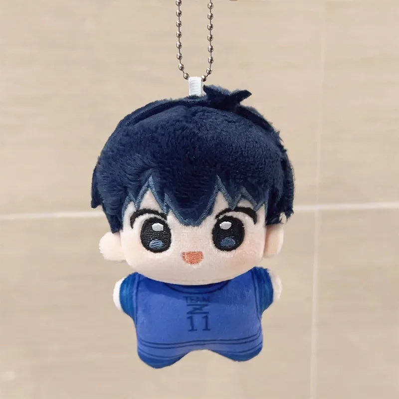 Isagi Bachira Plush Toy Keychain 10cm Blue Lock Anime Peripheral Backpack Pendant Cute Stuffed Doll Kids Gift Collection