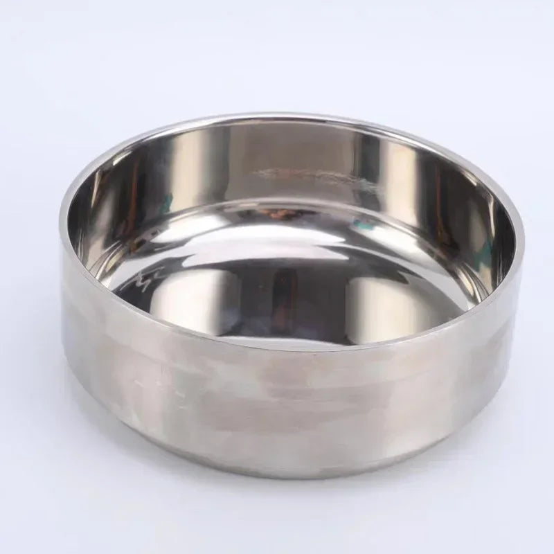 64oz Stainless Steel Round Dogl Cat Bowl Double Vacuum Feeding Pet Bowl Large Capacity Dog Food Water Bowl Dog Accessories Puppy