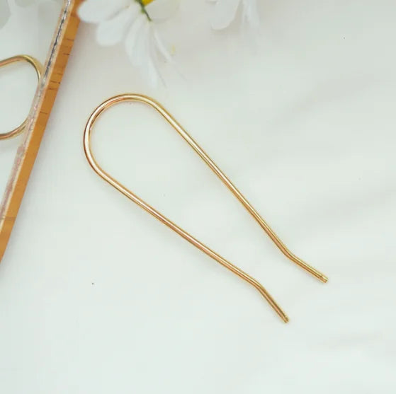 Fashion Metal Hair Sticks Fork Hairpin Elegant Women Hair Clip Pins U Shape Girls Hairpins Hair Bun Maker Headwear Accessories