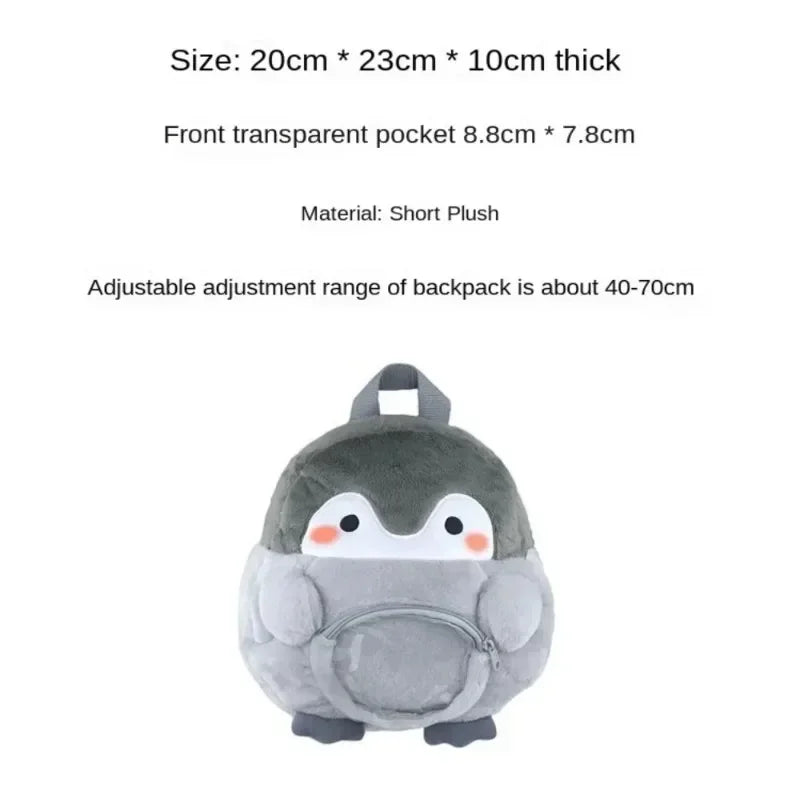 Cute Plush Penguin Women Handbag Sweet Backpack Kawaii Cartoon Penguin Doll Casual Soft Children Schoolbag Fashion Daily