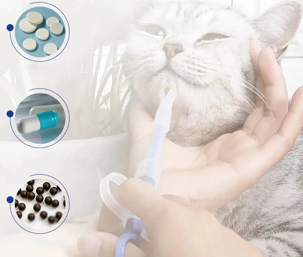 1pcs Pet Syringe Cat Tablet Pill Gun Pill Pusher Medicine Buffalo Milk Syringe Dog Cat Tube Feeder Tool Dog Accessories