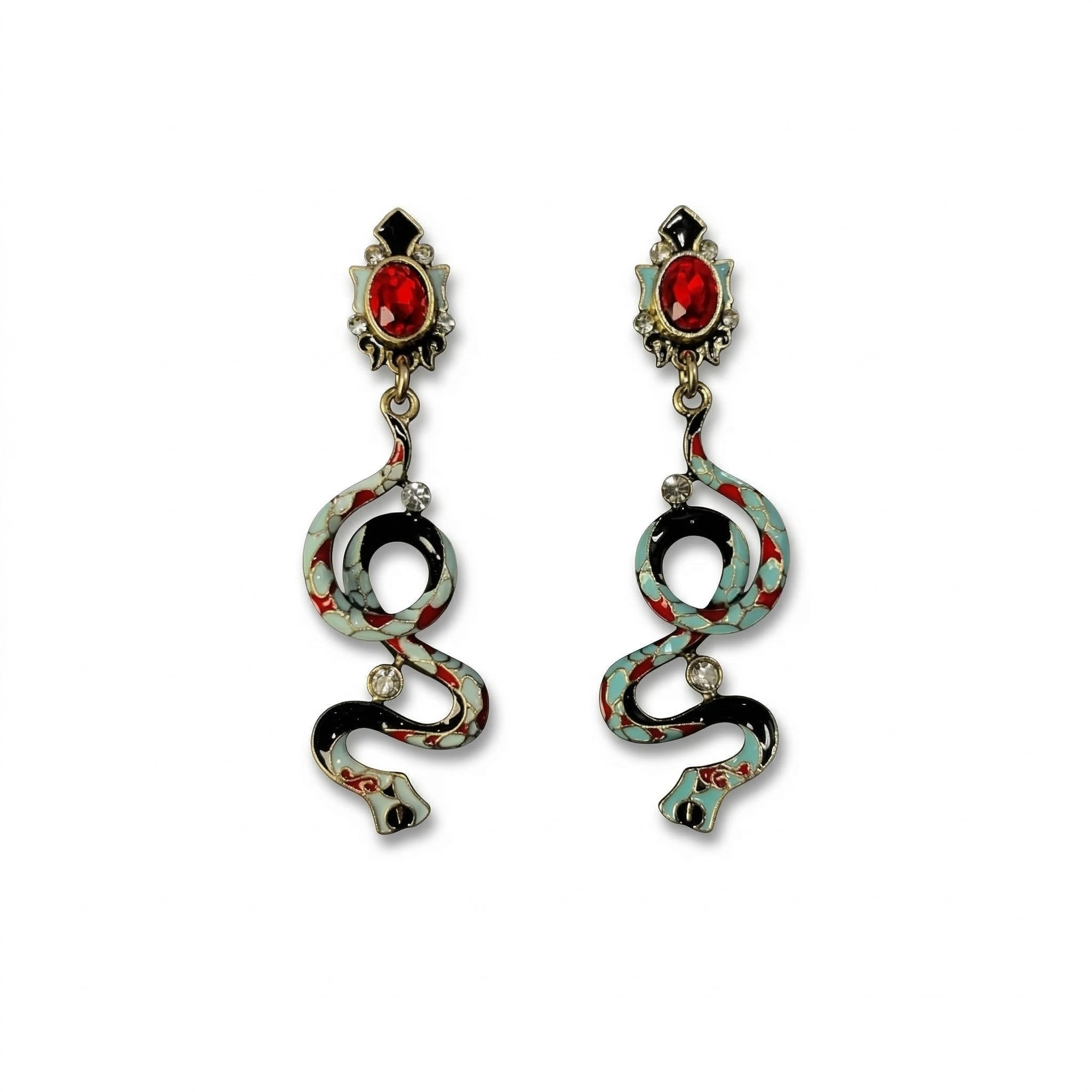 Vintage Snake Drop Earrings