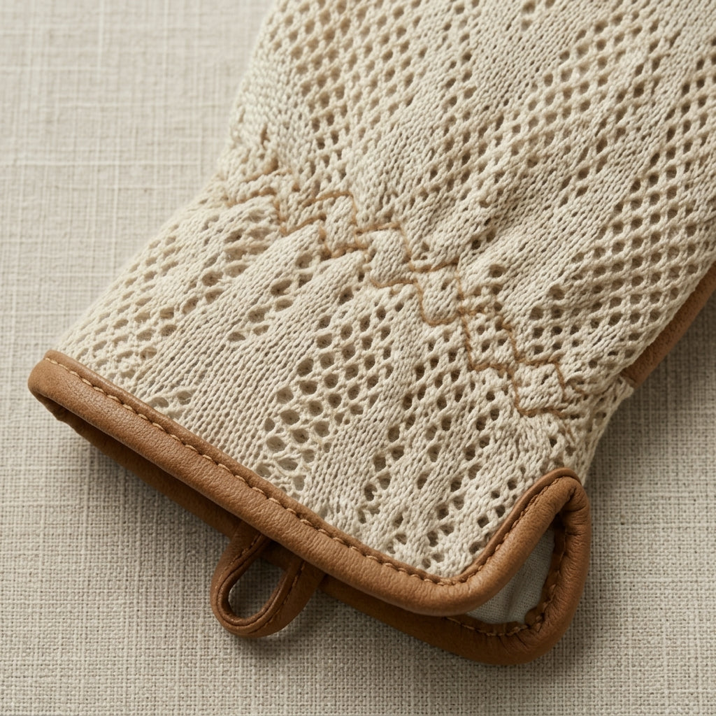 Crochet & Suede Heritage Gardening Gloves