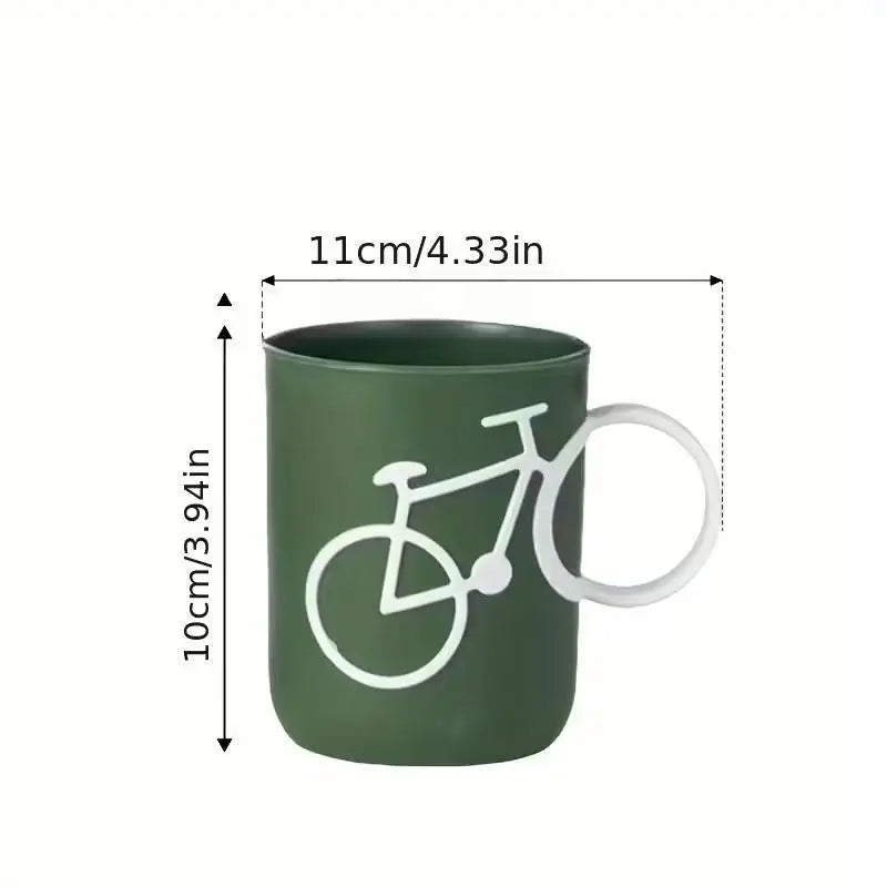 1 Creative Mouthwash Cup, Couple Bicycle Handlebars, Toothbrush Cup, Face Wash Cup, Home Decor, Bathroom Accessories