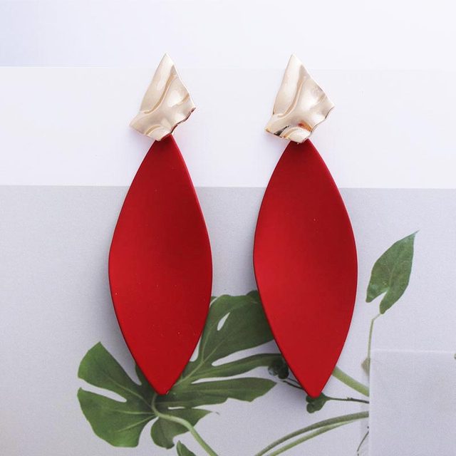 Geometric-shaped drop earrings