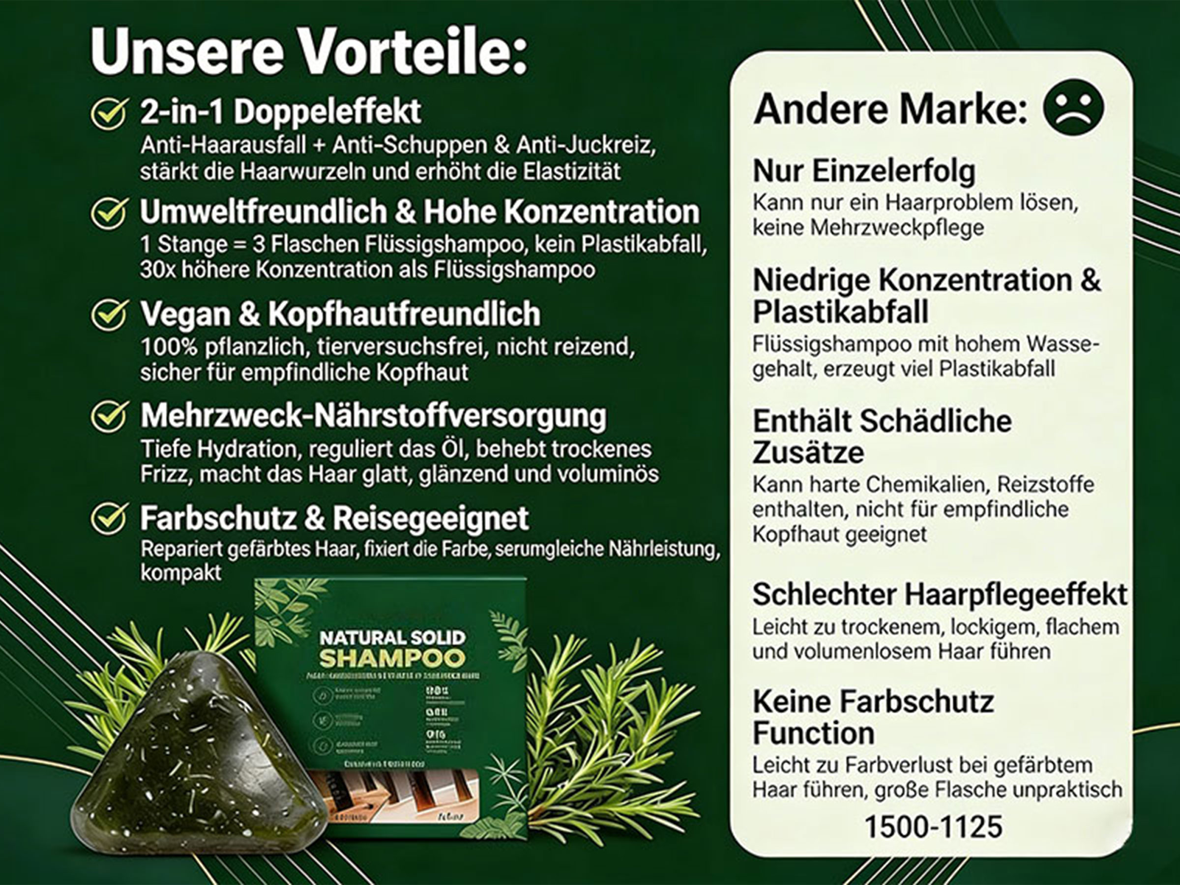 Yoracare Korean Scalp Revival Bar, 2026 Yoracare Rosmarin & Aminosäuren stärkender Anti-Verdünnungs-Shampoo-Riegel, feuchtigkeitsspendende und kopfhautfreundliche Kräuterpflege 80g