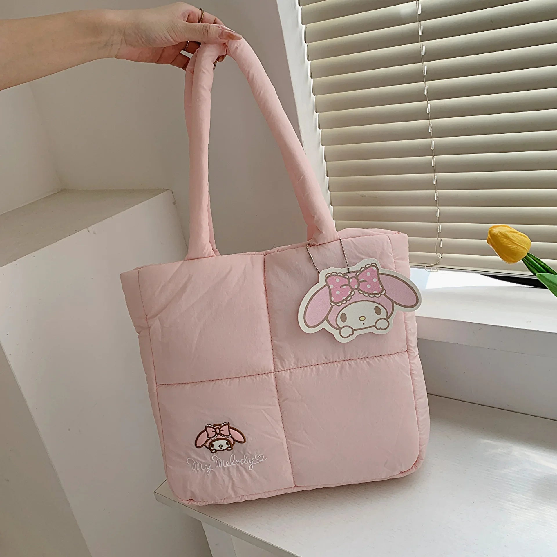 Sanrio HelloKitty Cinnamoroll Cartoon Cosmetic Bag Melody Purses and Handbags Women Hand Wash Bag Kuromi Tote Case High Capacity