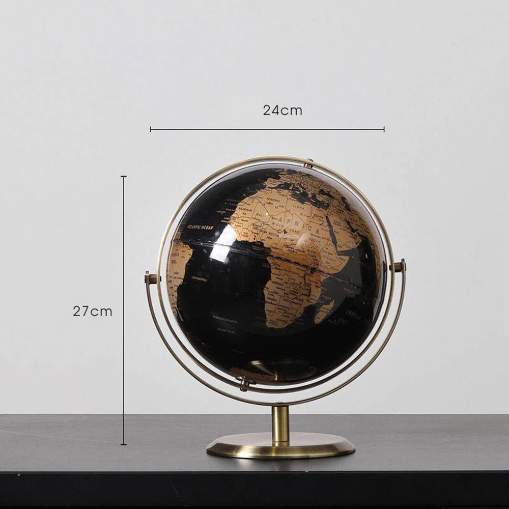 World Earth Globe Decor Geography Creative Home Decoration Accessories Retro Desktop Globe Modern Research Learning World Map