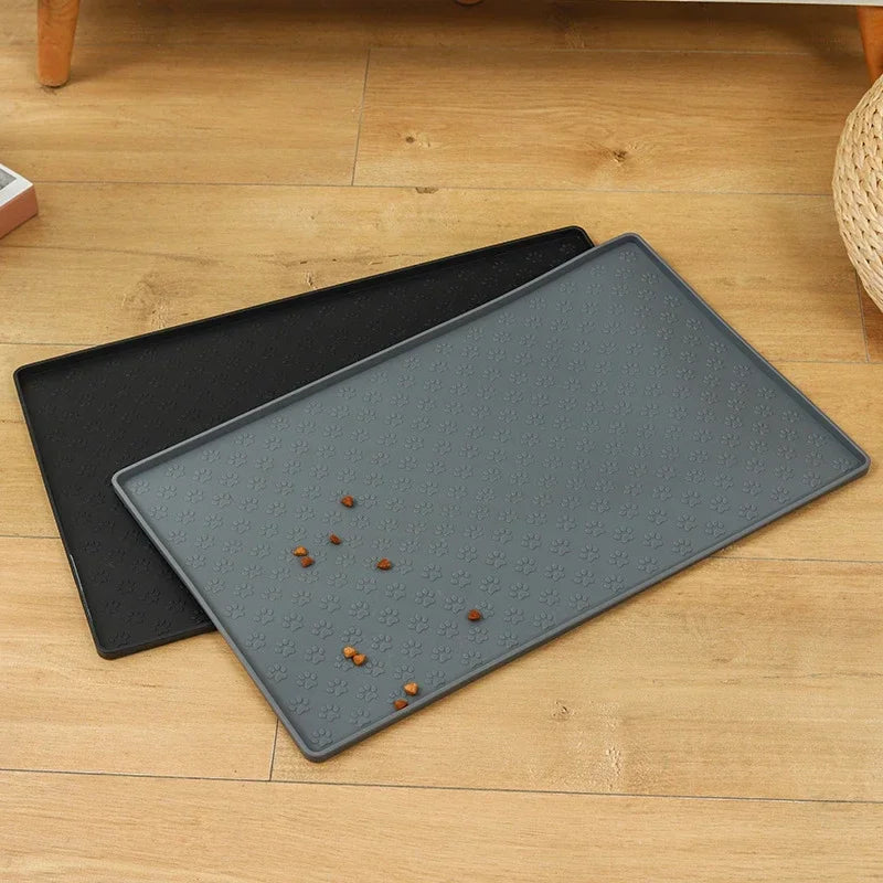 Waterproof non slip pet meal mat Dog Cat Food Pad Cat claw shaped Fashionable pet Mats Pets Drinking Feeding Silicone Placemat