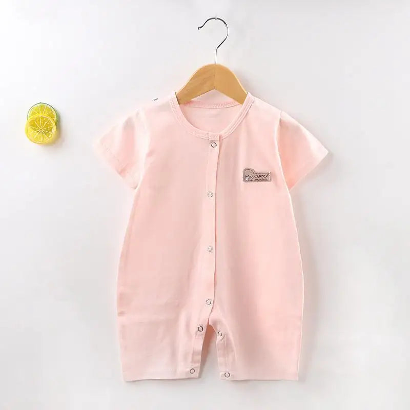 2021 Summer Tide Newborn Costume Baby Boys And Girls Onesie Pure Cotton Short Sleeve Small Girl Cute Jumpsuit Baby Romper