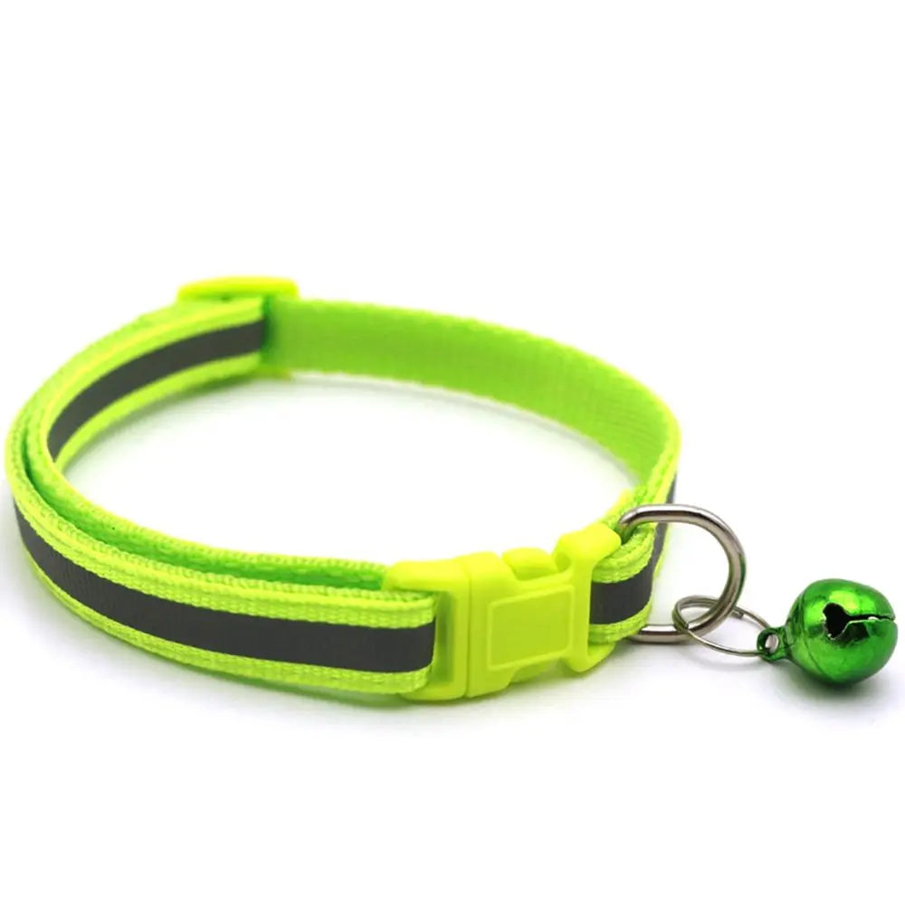 Pet Collar Reflective Adjustable Cats DogsBell Collar Kitten Puppy Necklace Animal Supplies