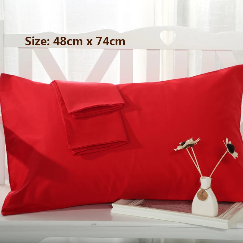 1pcs Pure Cotton Pillowcase Soft 100% Egyptian Cotton Soft 300 Thread Count New Solid Color Pillow Cover Multi-color travesseiro