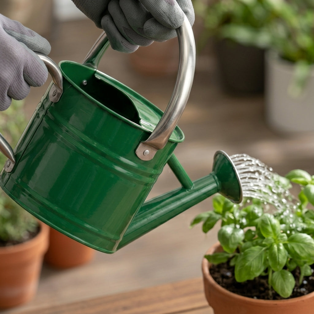 Vintage Galvanized Steel Watering Can