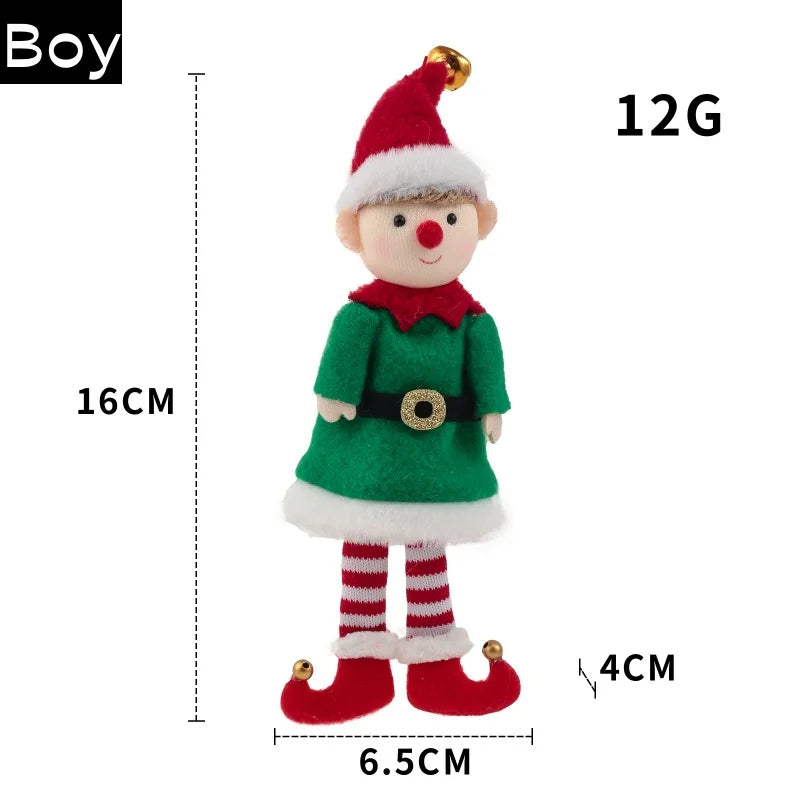 Ornaments Xmas tree Decor cute Boy Girl Elf Pendant Kids Gifts New Year Gifts