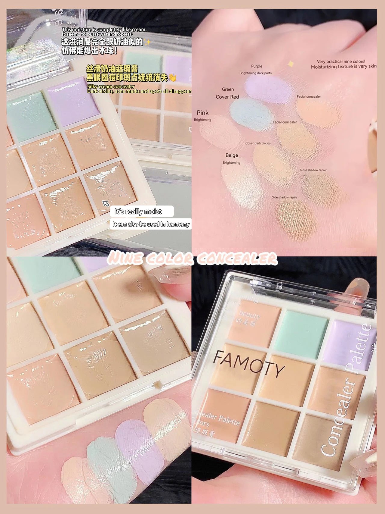 Concealer Palette Makeup Spotty Dark Eye Circles Tear Gap Brightening Last Cosmetics Full Coverage for Tattoos Make-up for women