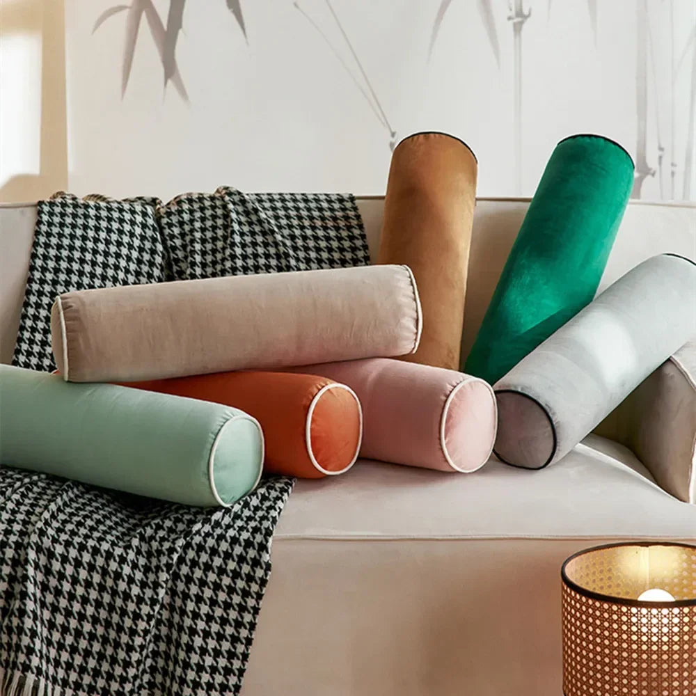 Sofa Cushion Home Living Room Throw Bedside Back Pillow Car Office Bedroom Lumbar Pillow Velvet Candy Sleeping Pillow A0