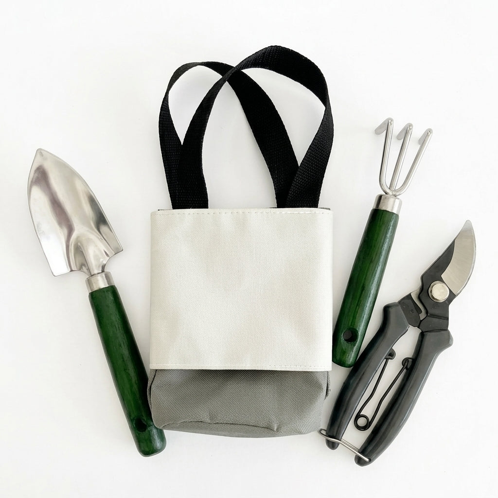 Essential 5-Piece Garden Tool Set with Portable Carry Pouch