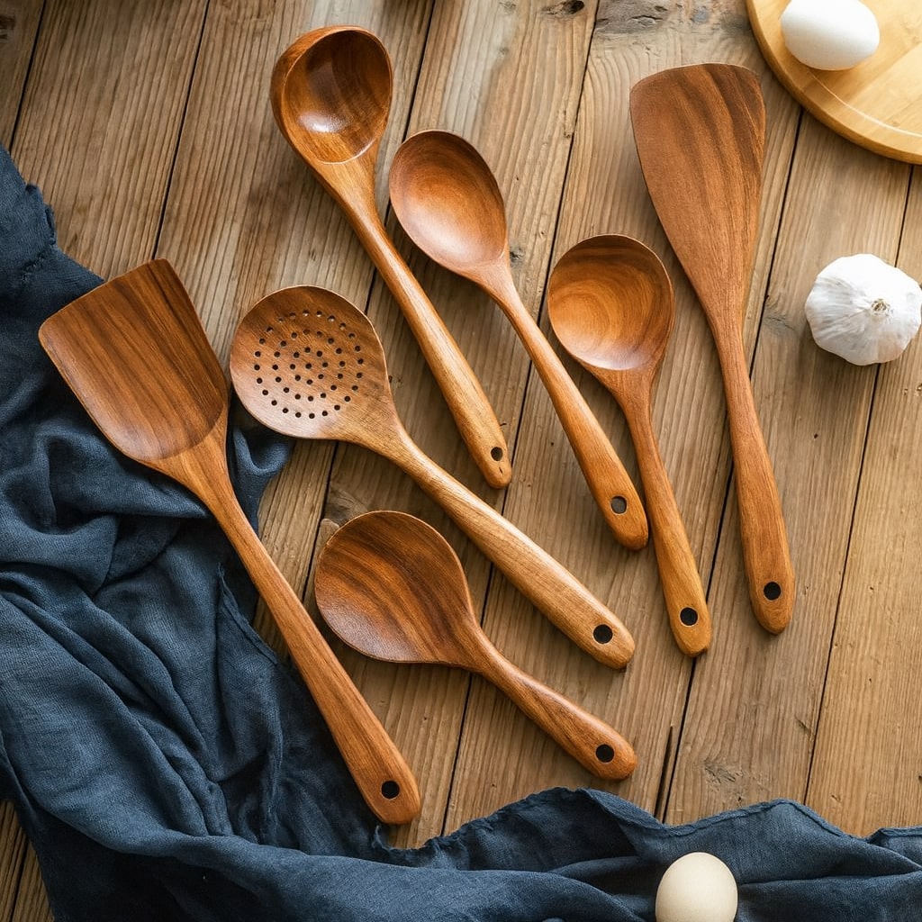 Wooden kitchen utensils | Kitchen utensil set