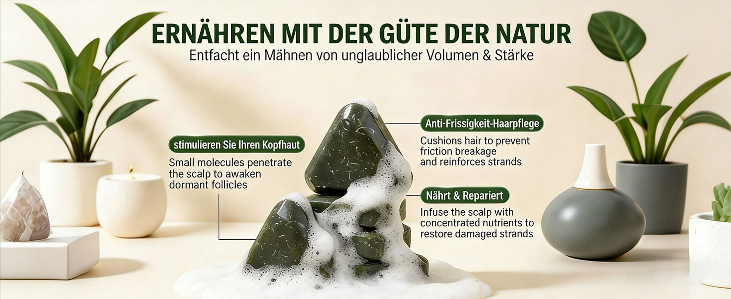 Yoracare Korean Scalp Revival Bar, 2026 Yoracare Rosmarin & Aminosäuren stärkender Anti-Verdünnungs-Shampoo-Riegel, feuchtigkeitsspendende und kopfhautfreundliche Kräuterpflege 80g