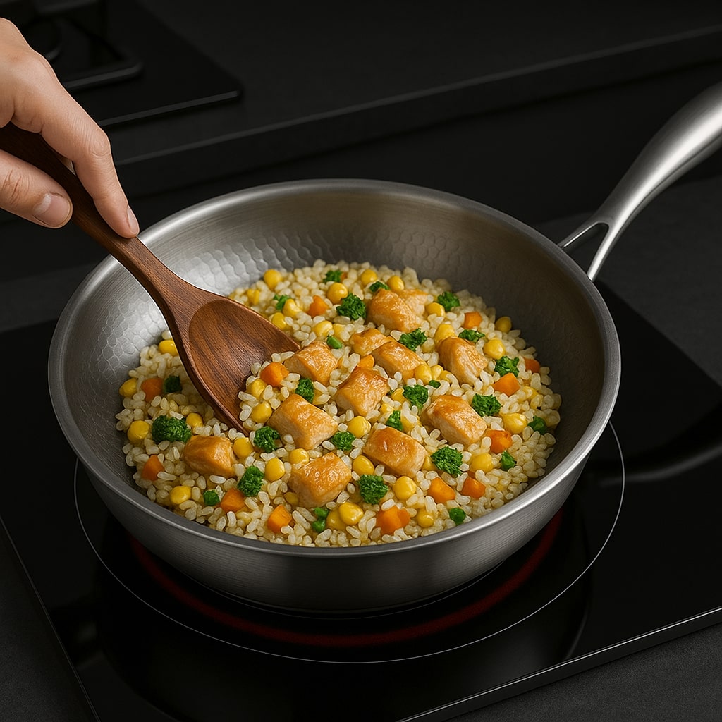 Pan for Induction & Gas | Uncoated Titanium Pan