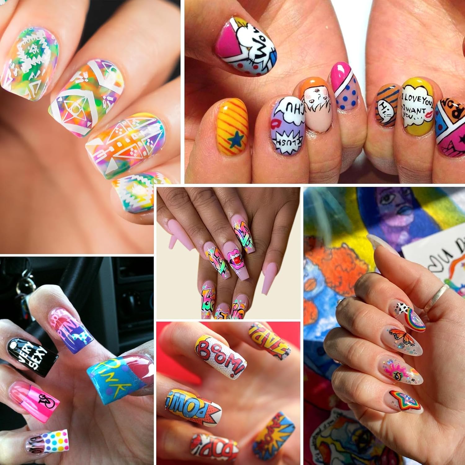 12 Farben 3D Nagellack Stift Set, Nail Art Markert, DIY Linie Nagelkunst Graffiti, Nagelspitze Nail Art Beauty Schmücken Maniküre Werkzeuge, Nagellackstifte Nageldesign für Weihnachten