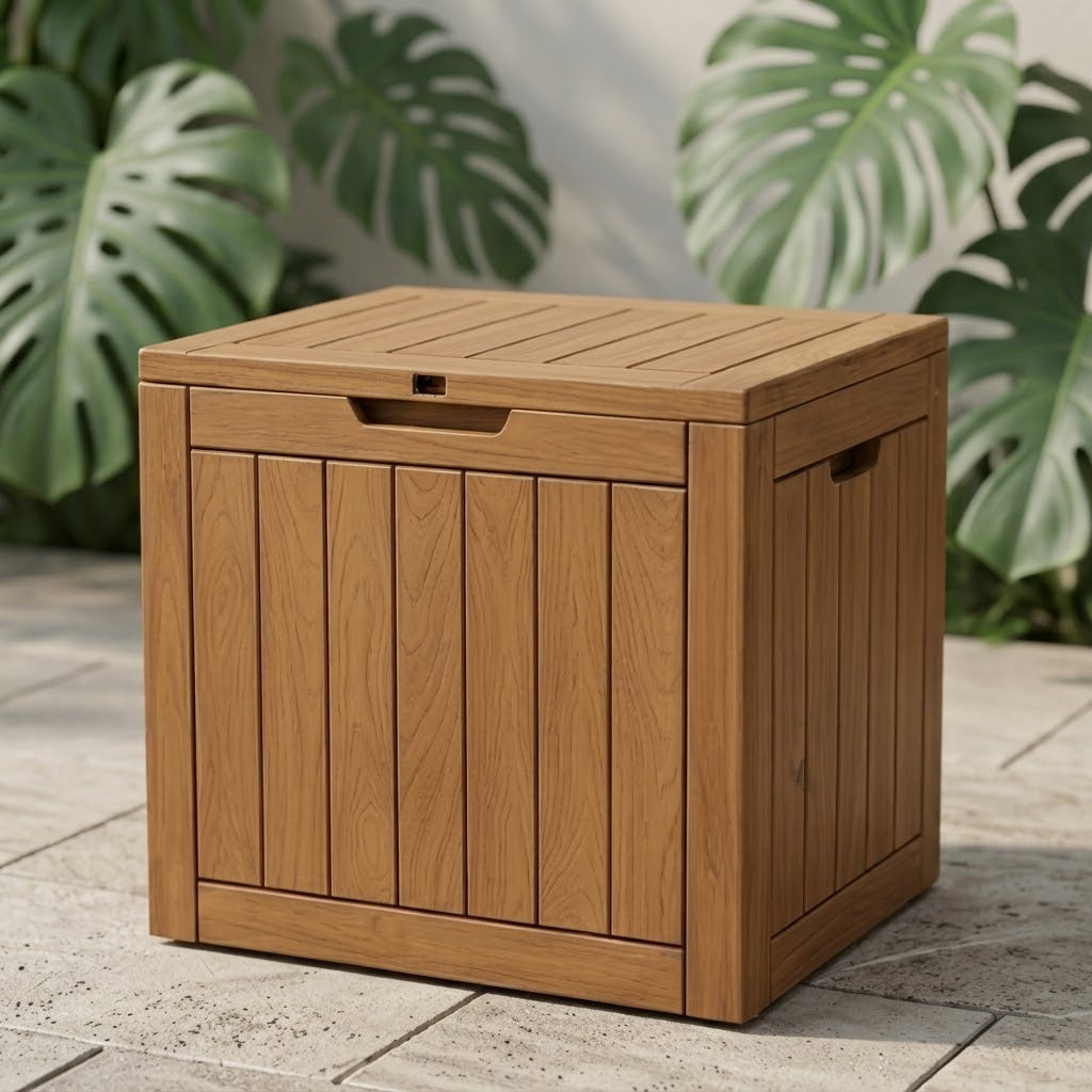 Solid Acacia Wood Outdoor Storage Box
