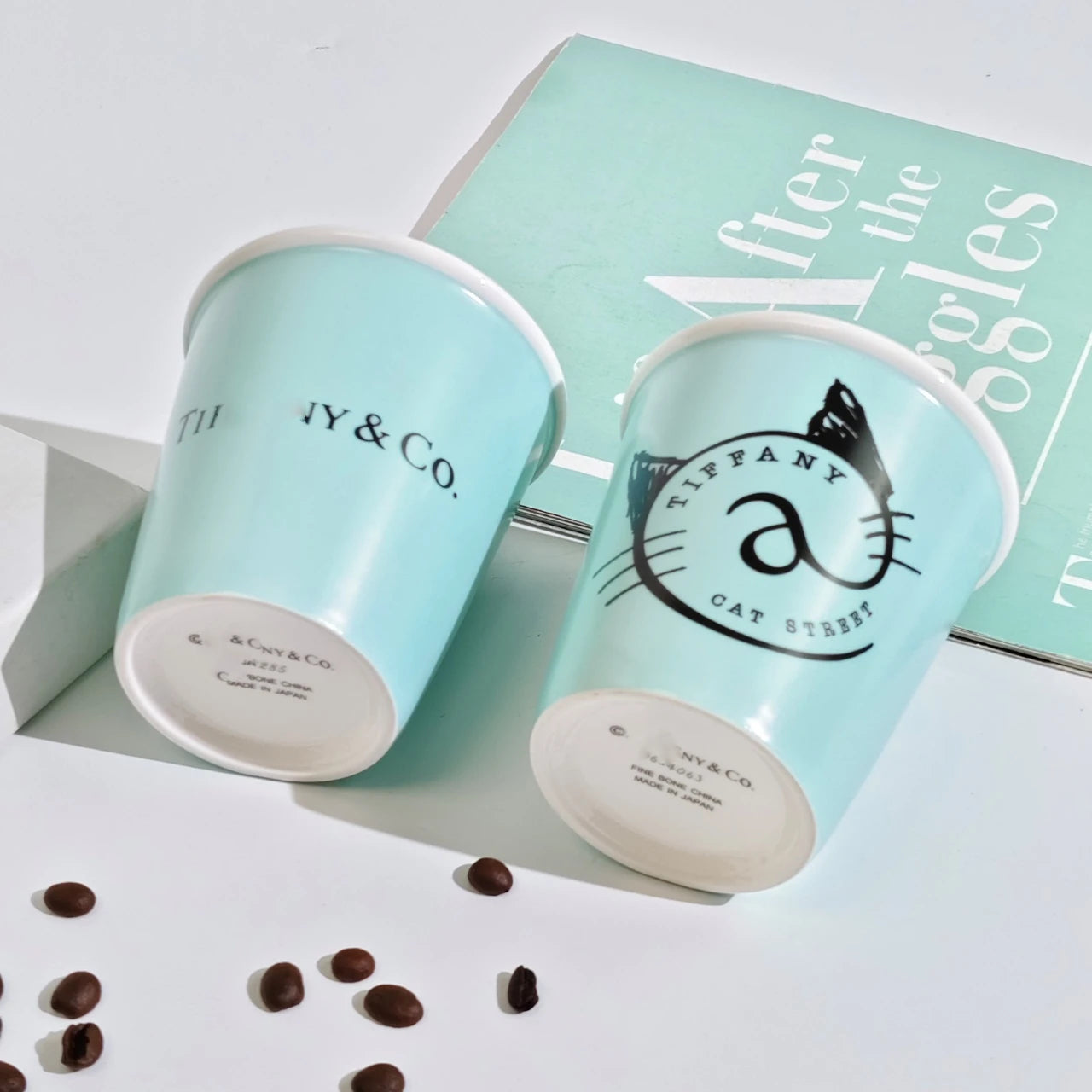 Porzellanbecher mit Schachtel und Tasche, Luxus, Hochzeits- und Geburtstagsgeschenk, Keramikbecher für Kaffee, Tee, Milch und Wasser für Zuhause, Familie und Freunde