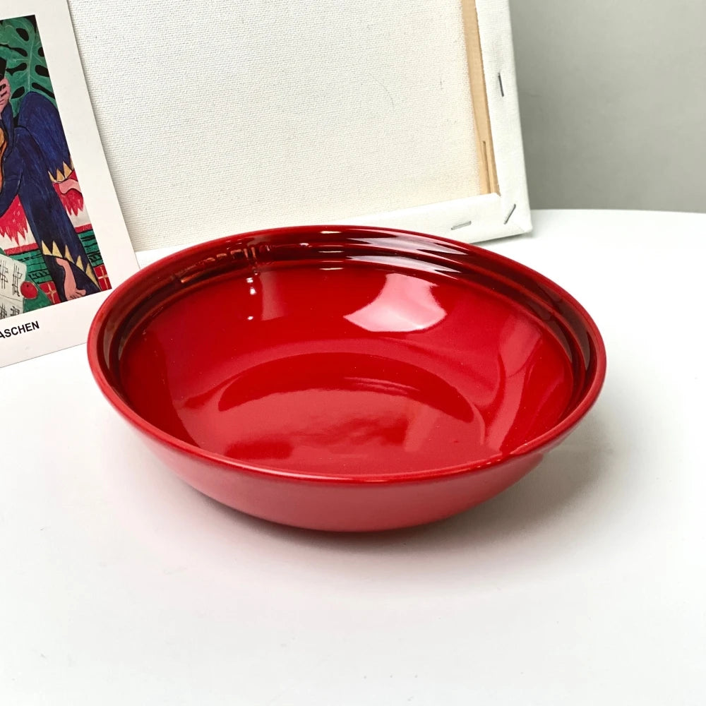 7 Inches Ceramic Bowl,Porcelain Kitchen Tableware Plate,Round Noodle Ramen Salad Cereal Pasta Bowls,Microwave Oven Safe 18cm