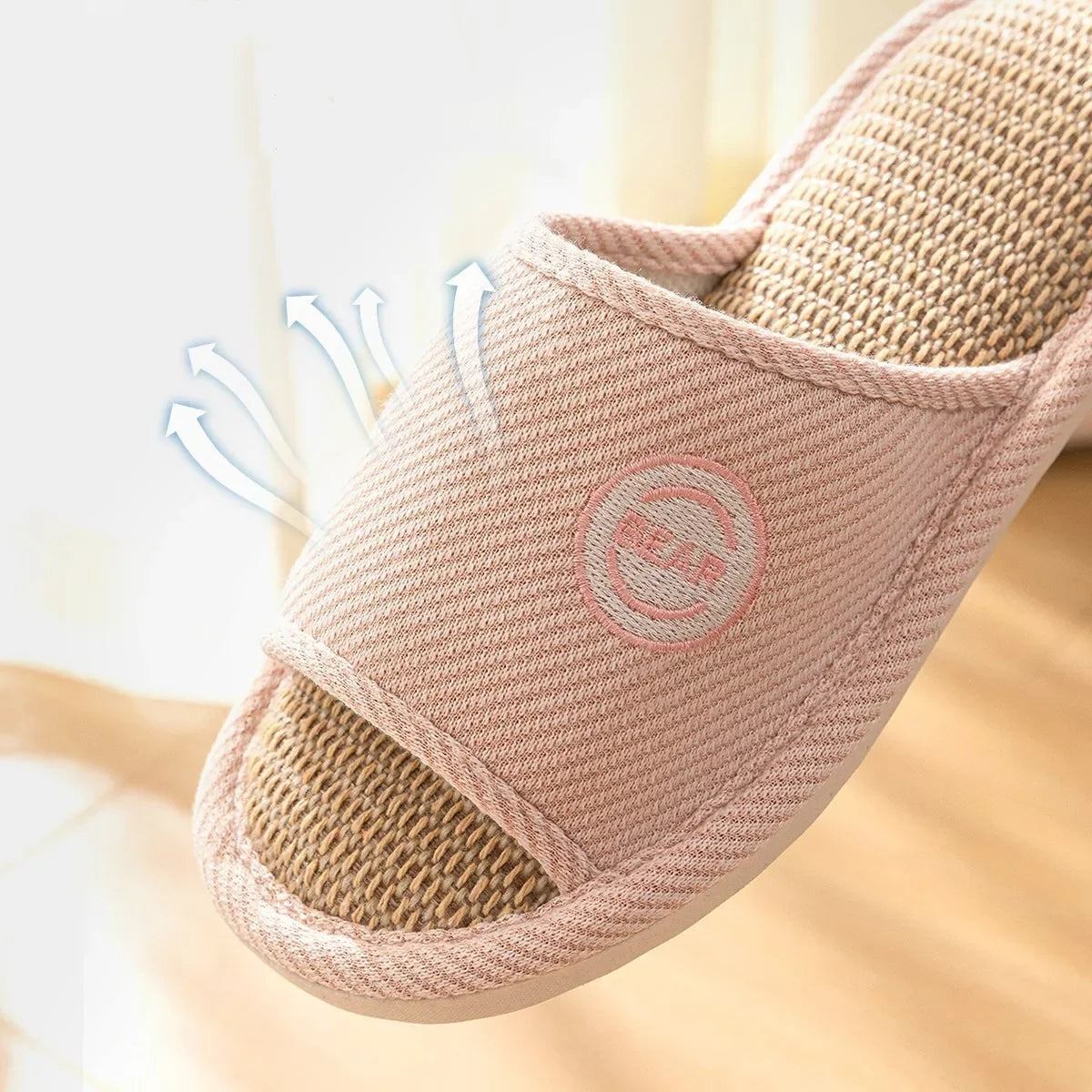 Linen Slippers Women Men Couples Home Non Slip Slides Breathable Shoes Casual House Bedroom Comfortable Cotton Hemp Flats