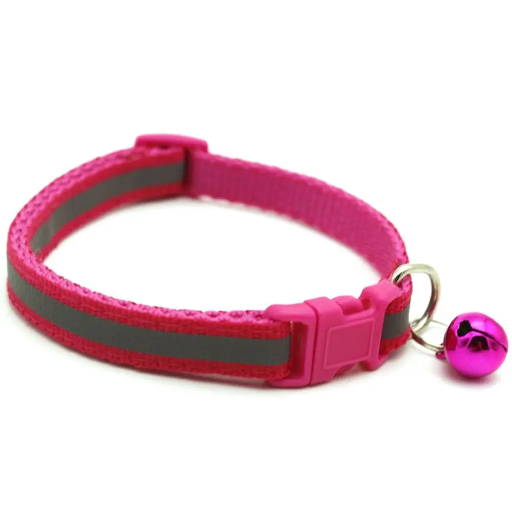 Pet Collar Reflective Adjustable Cats DogsBell Collar Kitten Puppy Necklace Animal Supplies