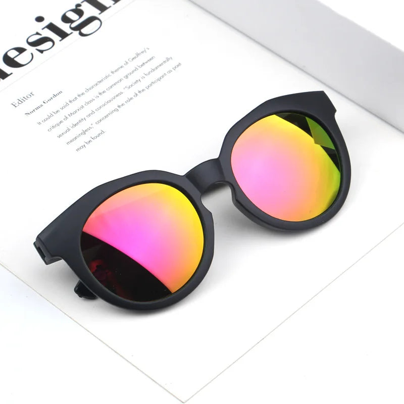 Fashion Round Frame Kids Sunglasses Candy Color Children's Sunglasses Anti-uv Baby Sun-shading Eyeglasses For Girl And Boy UV400